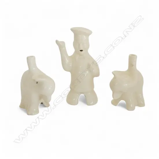 3 VICTORIAN PIE FUNNELS H.120mm