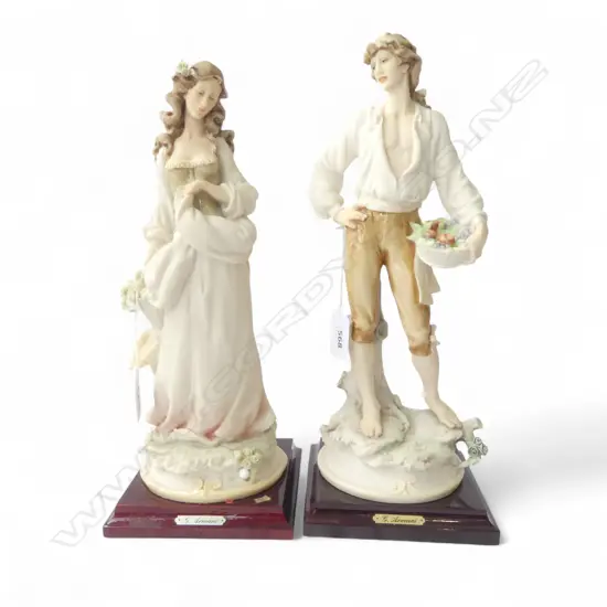 TWO GIUSEPPE ARMANI for CAPODIMONTE PORCELAIN FIGURINES, H.310mm
