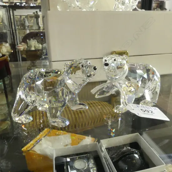 SWAROVSKI 2 BEARS H.55mm, BOXED