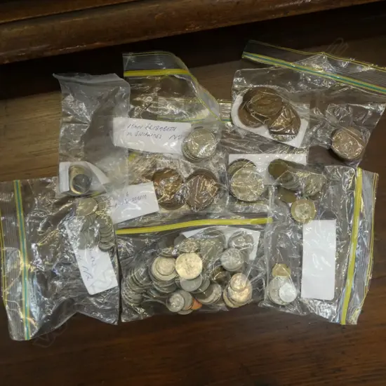COLLECTION OF ASST. COINS etc
