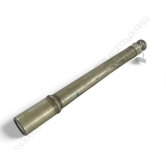 ANTIQUE 2 DRAW TELESCOPE, '"THE FLASHLIGHT" LAWRENCE & MAYO LONDON', L.440mm