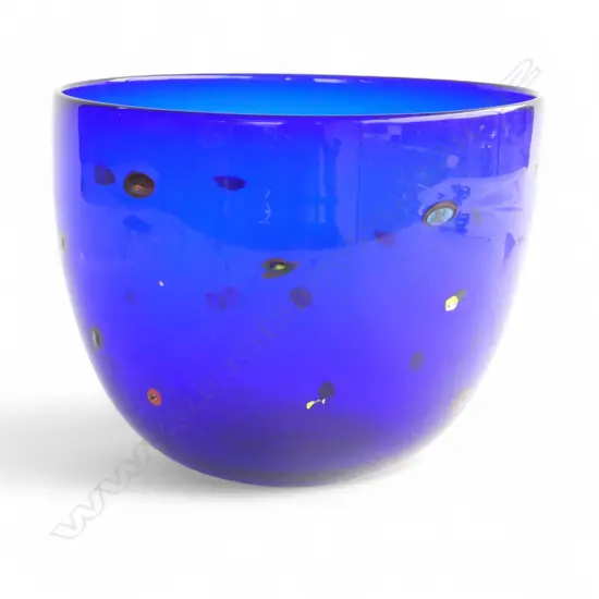 GARRY NASH ART GLASS VASE, signed & dated to base '01, Dia.210mm