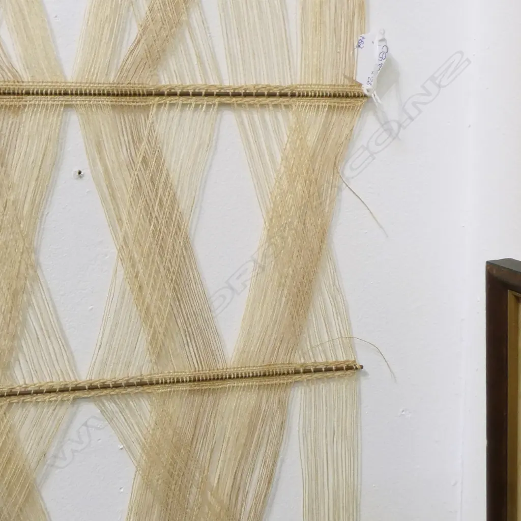 PETER COLLINGWOOD (1922-2008) NATURAL MICROGAUZE HANGING. H.1200mm. M.174 NO.11. Exhibited NZSWWS faults… Image 1++