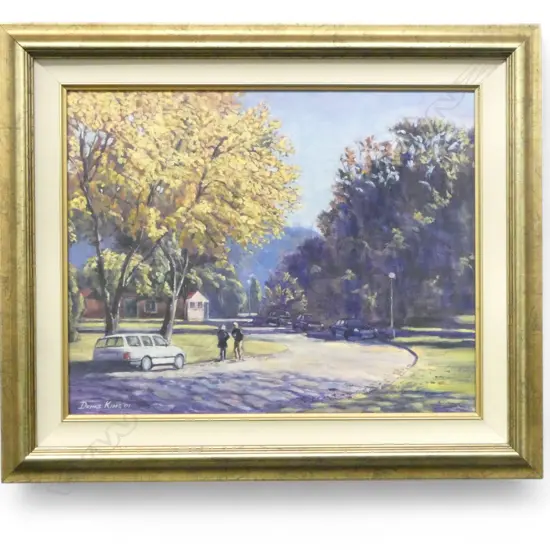DENIS KING 'AUTUMN COLOURS KUIRAU PARK' 1991 OIL ON CANVAS BOARD SIGNED AND DATED VERSO 400 X 490 MM
