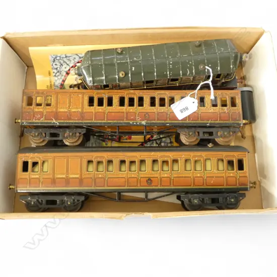 HORNBY ELECTRIC METROPOLITAN ENGINE L.250mm & 2 CARRIAGES L.310mm