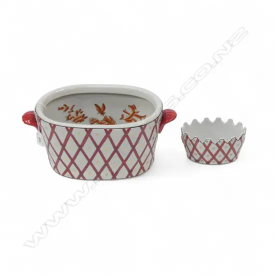 ORIENTAL PLANTER W.360mm + SMALLER DISH W.150mm