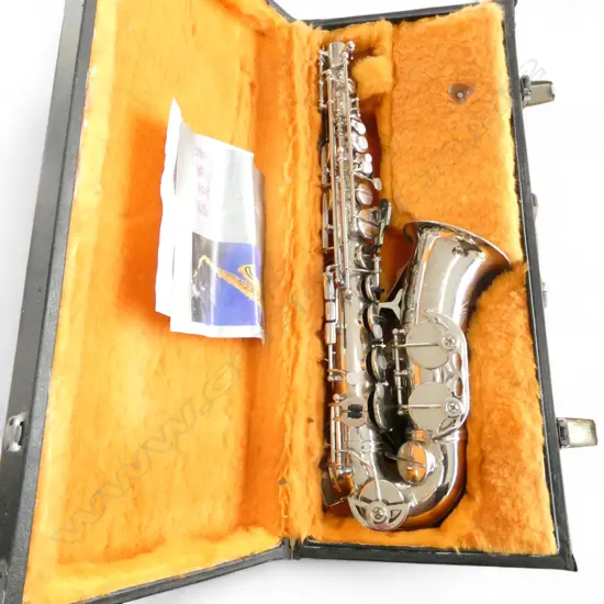 ALTO SAXOPHONE, PARROT BRAND, SILVER PLATED, MADE in CHINA