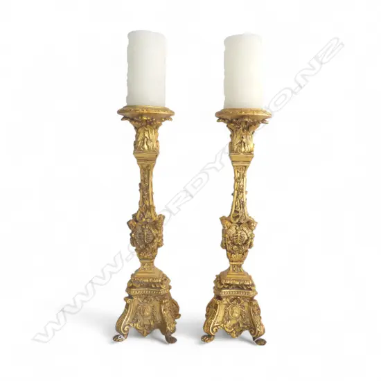 PR ORNATE FRENCH STYLE CANDLESTICKS, H.440mm
