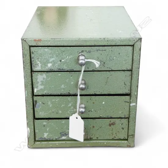 SMALL 4 DRAWER METAL COLLECTORS CABINET 150x205x155mm