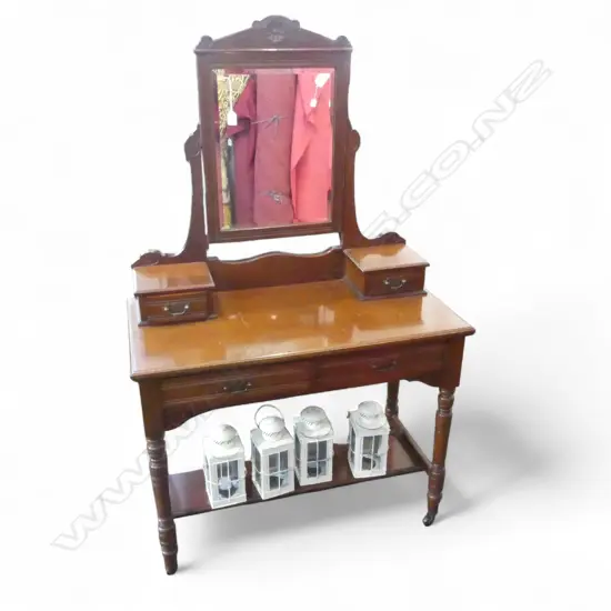 EDWARDIAN MAHOGANY DRESSING TABLE 920x455x1510mm