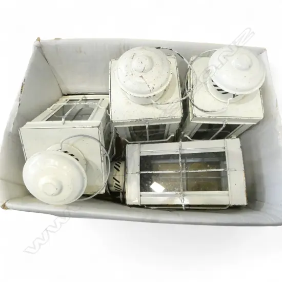 4 PAINTED METAL LANTERNS H.260mm 