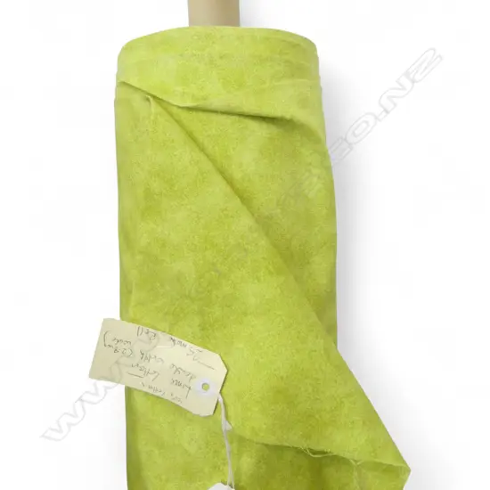 FABRIC BOLT; LIME COTTON, DOUBLE WIDTH 2.8M 25M