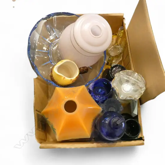 ASST. COLOURED GLASS, SHADES, etc