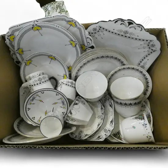 ASST. SHELLEY CHINA; MOSTLY BLACK & WHITE