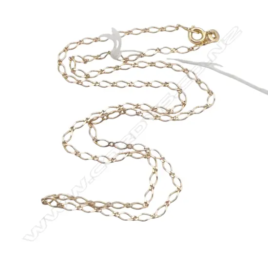 9ct YELLOW GOLD NECK CHAIN L.460mm. 2.74gms