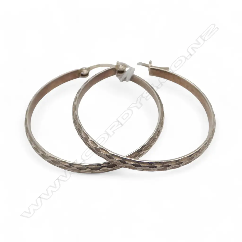 PR SILVER HOOP EARRINGS, Dia.33mm Image 1++