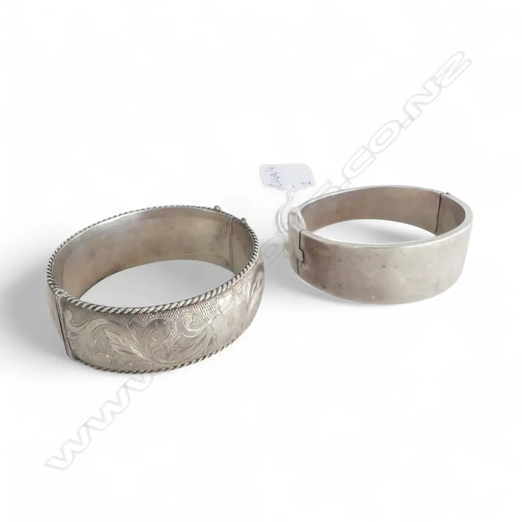2 925 SILVER BANGLES, 73gms Image 1++