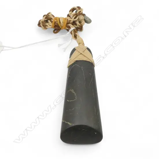 ONEWA POUNAMU HEI TOKI (with woven cord) L.90mm