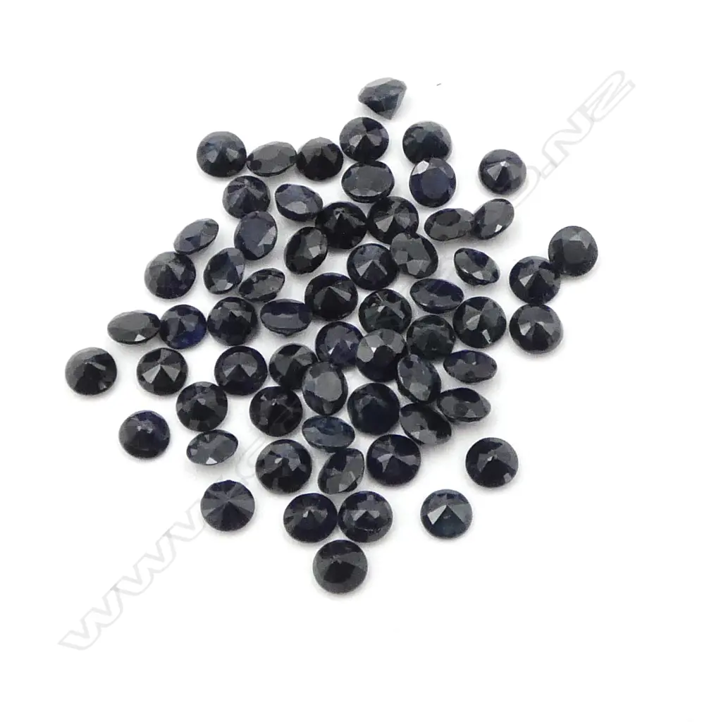 10ct UNSET BLUE SAPPHIRES, ROUND CUT, 3.5mm Image 1++