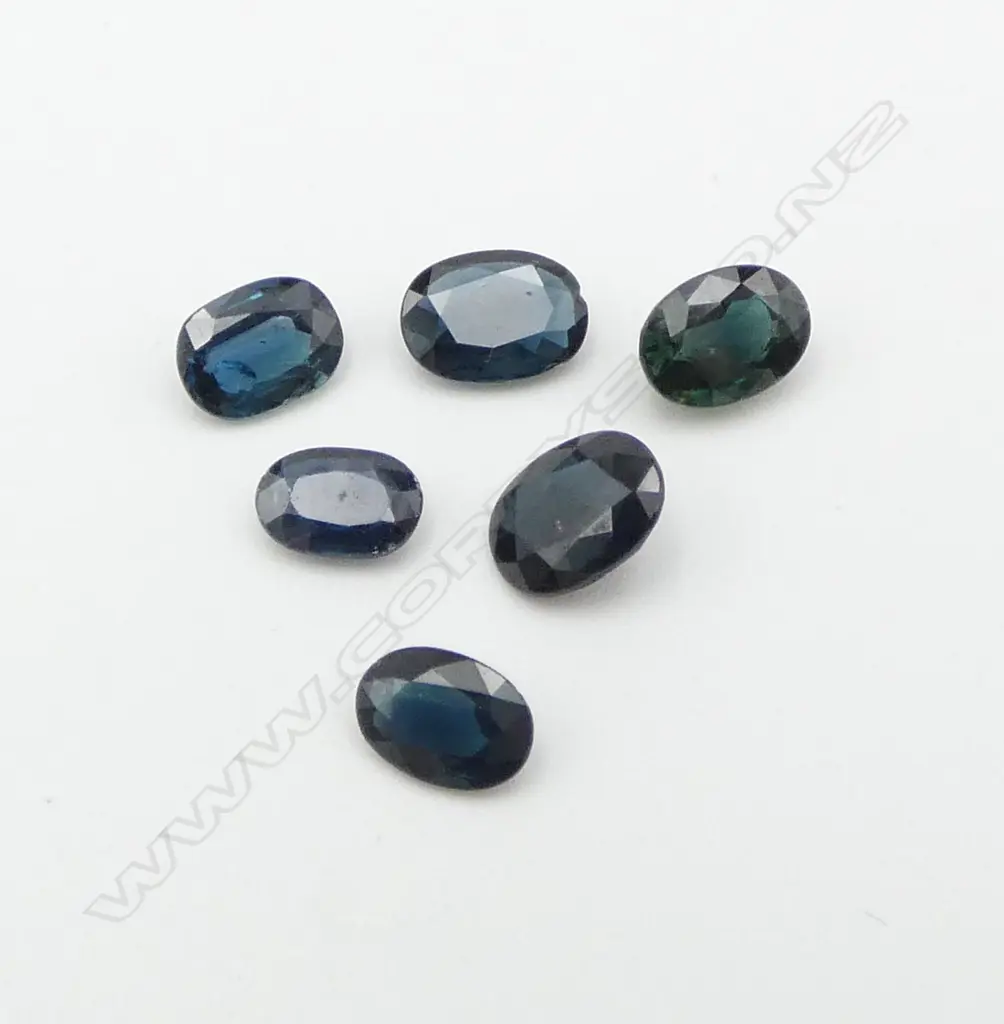 6 OVAL CUT SAPPHIRES, 5ct Image 1++