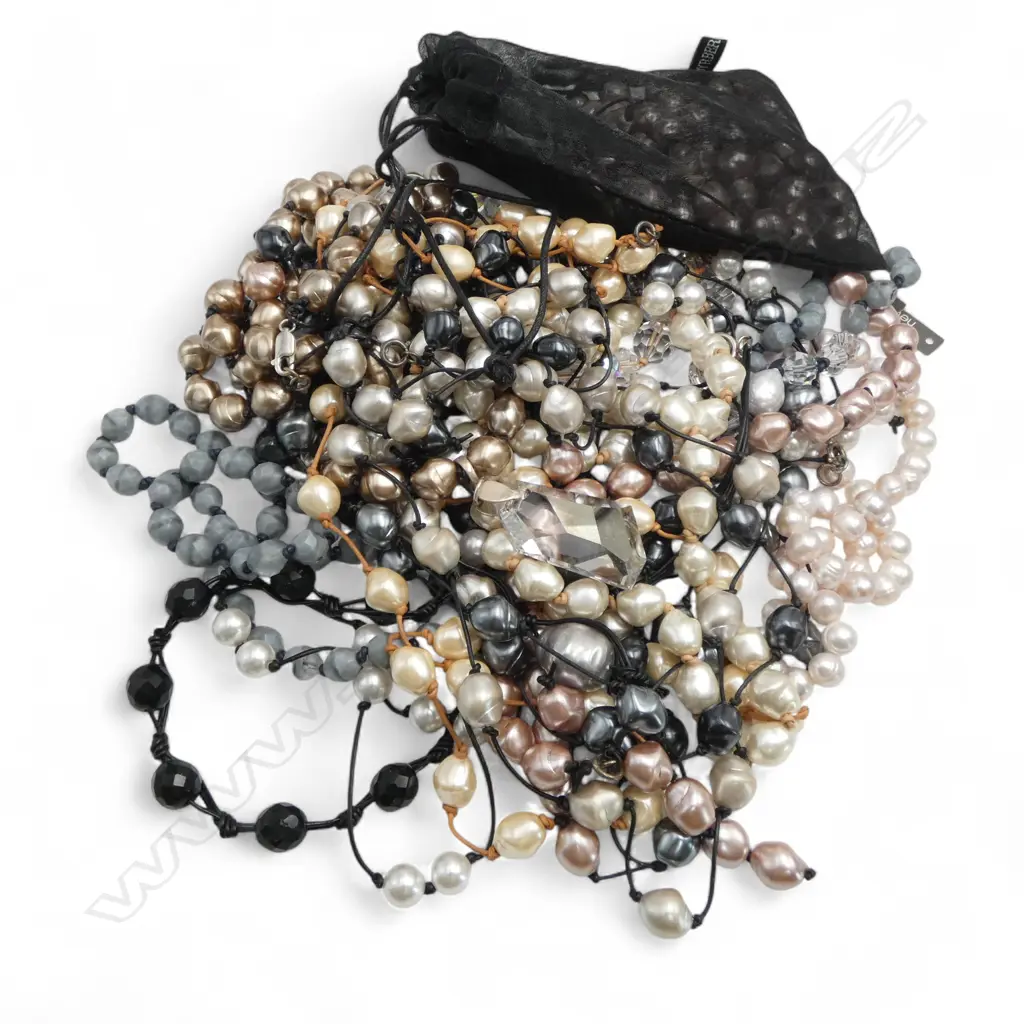 LRG  COLLECTION CRYSTAL & PEARL BEAD NECKLACES by BRONWEN NEWPORT Image 1++