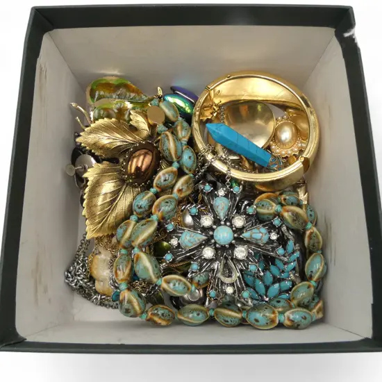 ASST. COSTUME JEWELLERY INCL. TRAVEL CLOCK