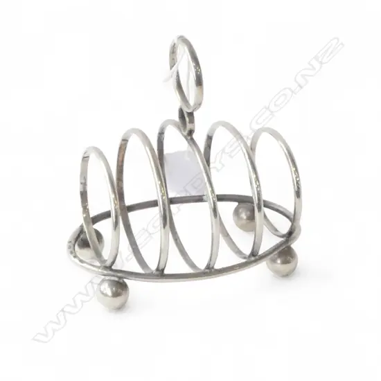 VICTORIAN STG SILVER TOAST RACK, BIRMINGHAM 1871, 155gms