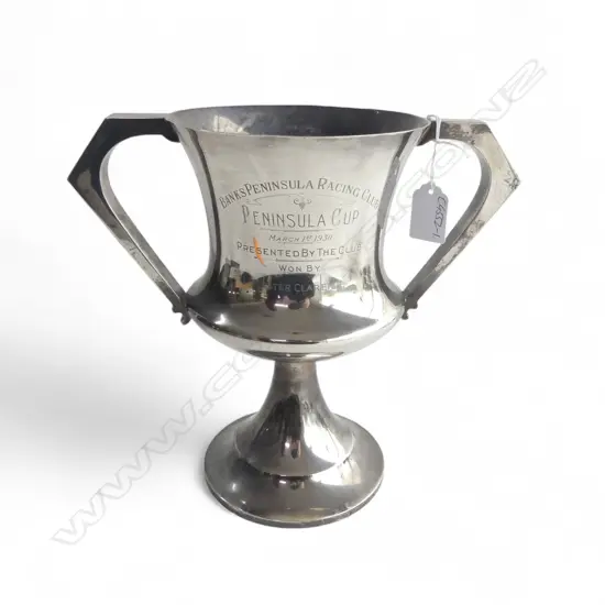 LGE SILVER TROPHY CUP 'BANKS PENINSULA RACING CUP' 1930. Birmingham 1928. 900gms 