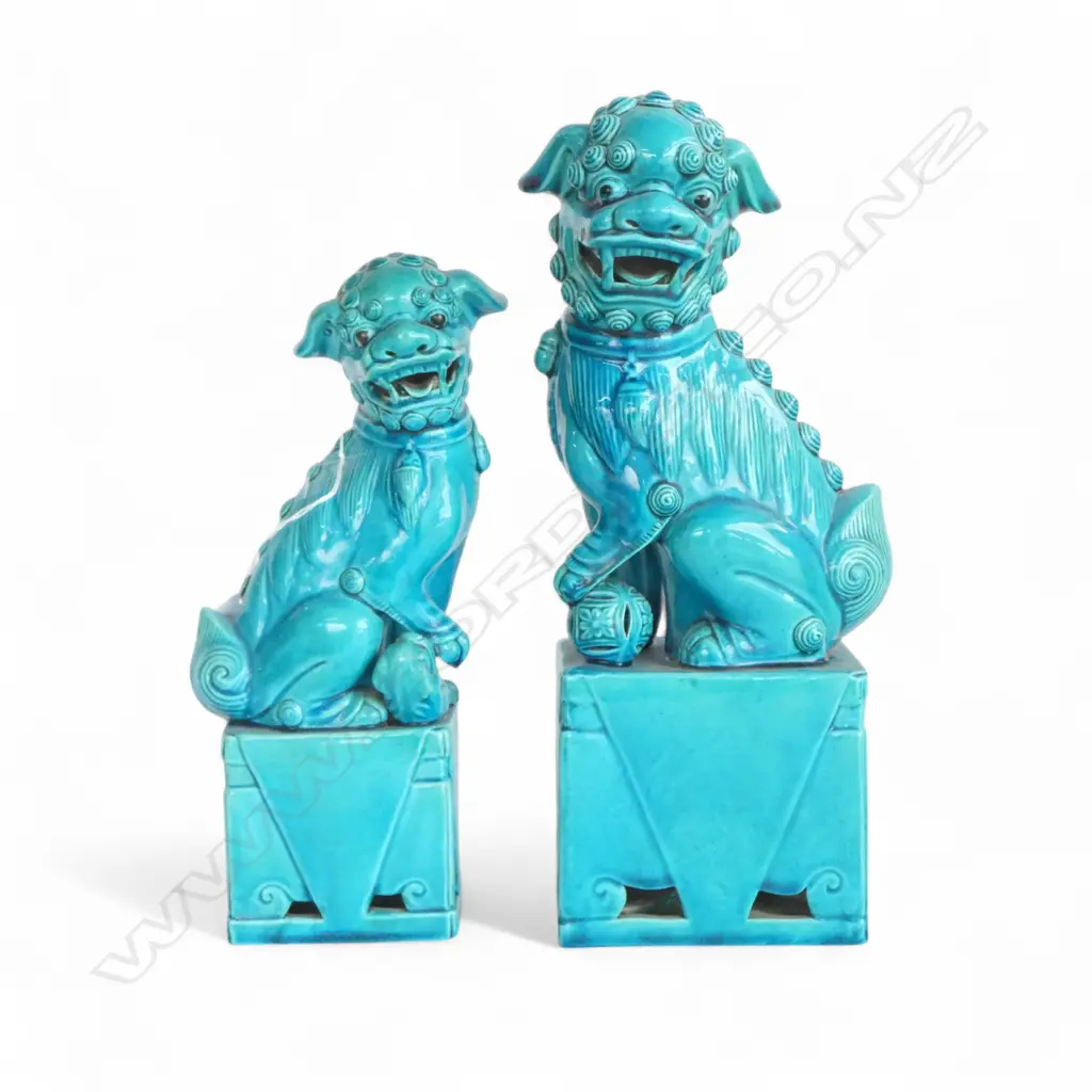TWO FOO DOGS H.300 & H.370mm Image 1++