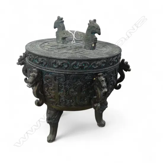 ORIENTAL ARCHAIC STYLE LIDDED ICE BUCKET H.290mm 