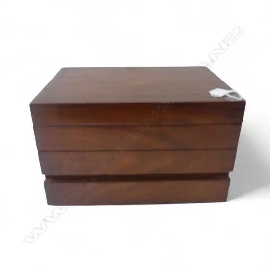 VINTAGE JAPANESE ‘HARI-BAKO’ SEWING BOX - PLAIN WITH NO HINGES OR HANDLES - FULL TOP TRAY & 2 DRAWERS, 315x225x200mm
