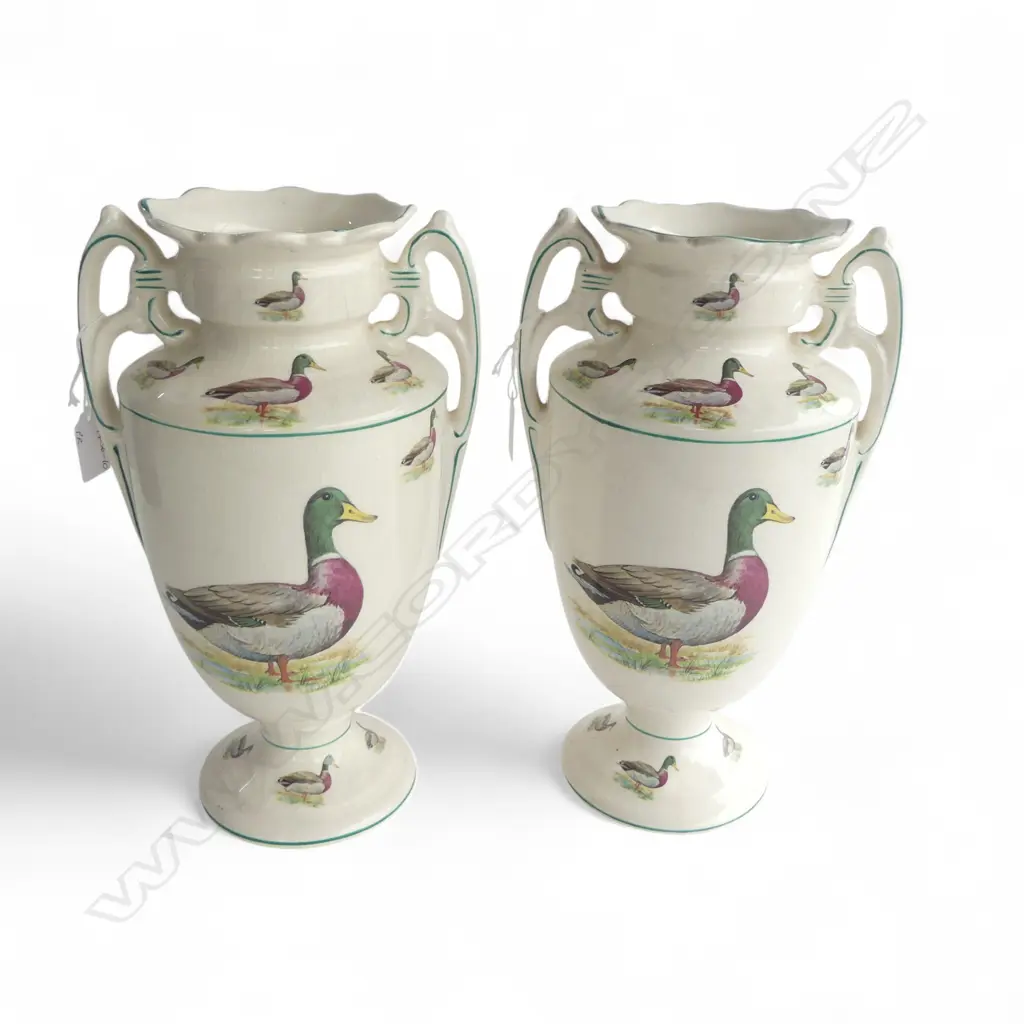 PR VIETRI MALLARD AMPHORA VASES, H.330mm Image 1++