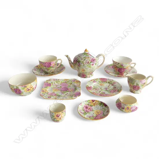 CROWN DUCAL TEAPOT & PART SET