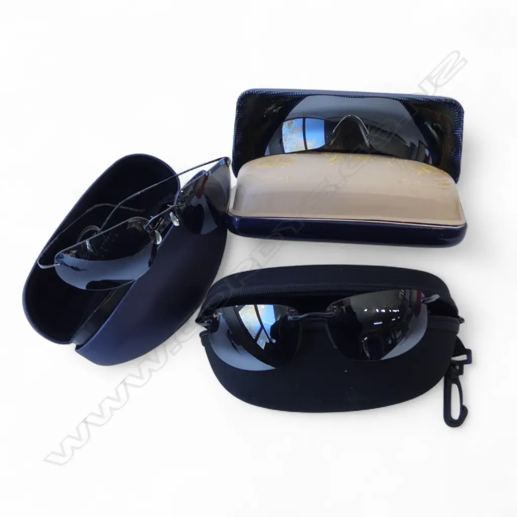 3 PRS MAUI JIM SUNGLASSES, CASED Image 1++
