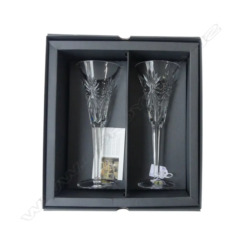 PR WATERFORD TOASTING FLUTES 'HEALTH' H.235mm, BOXED Image 1++
