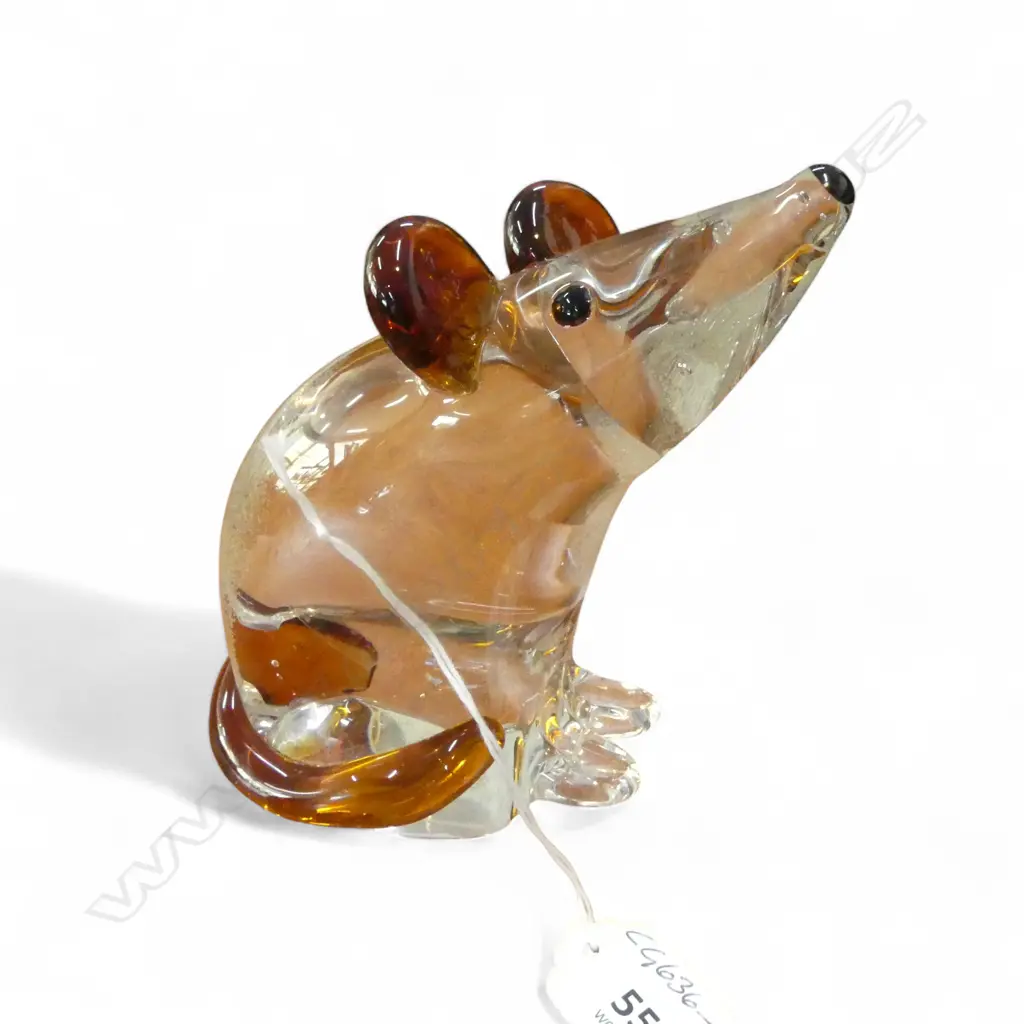 MURANO? GLASS MOUSE FIGURINE, H.140mm Image 1++