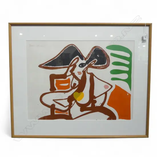 PAT HANLY, 'BROWN MODEL', SCREENPRINT ED NO.12/20, TITLE INSCRIBED, SIGNED & DATED '85, 420 x 560mm
