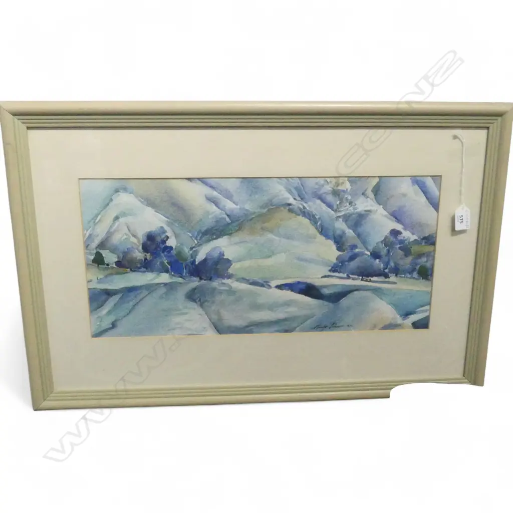 STANLEY PALMER, LANDSCAPE WC 1976 240x520mm Image 1++