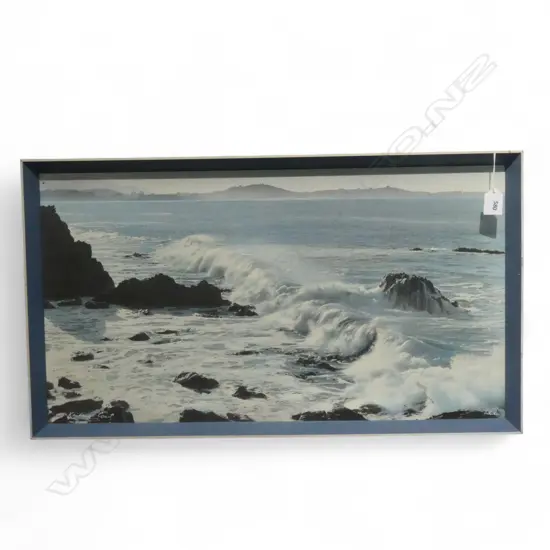WHITE'S AVIATION hand coloured PHOTOGRAPH 'KAIKOURA COAST' 365 X 675mm