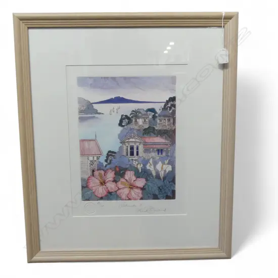  LTD ED PRINT OF WAITAMATA HARBOUR AUCKLAND 67/120 395x300mm