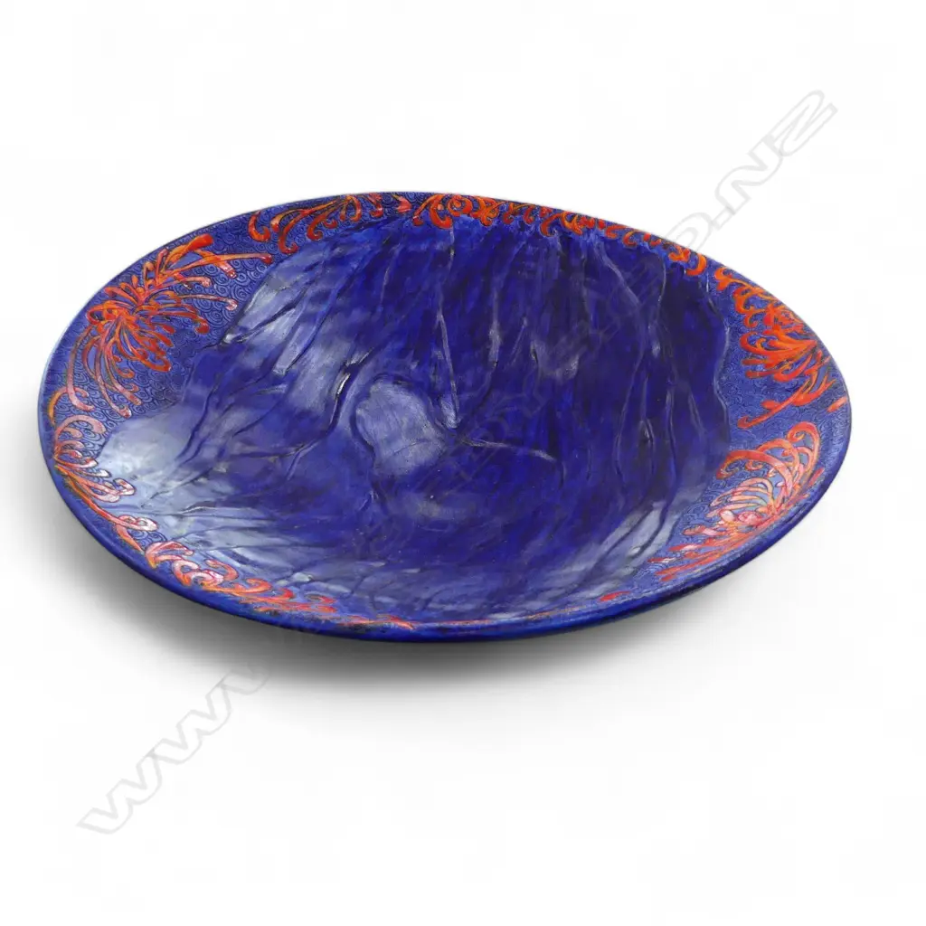 KEUM SUN LEE BLUE & RED WIDE BOWL, Dia.370mm, unglazed not suitable for food Image 1++