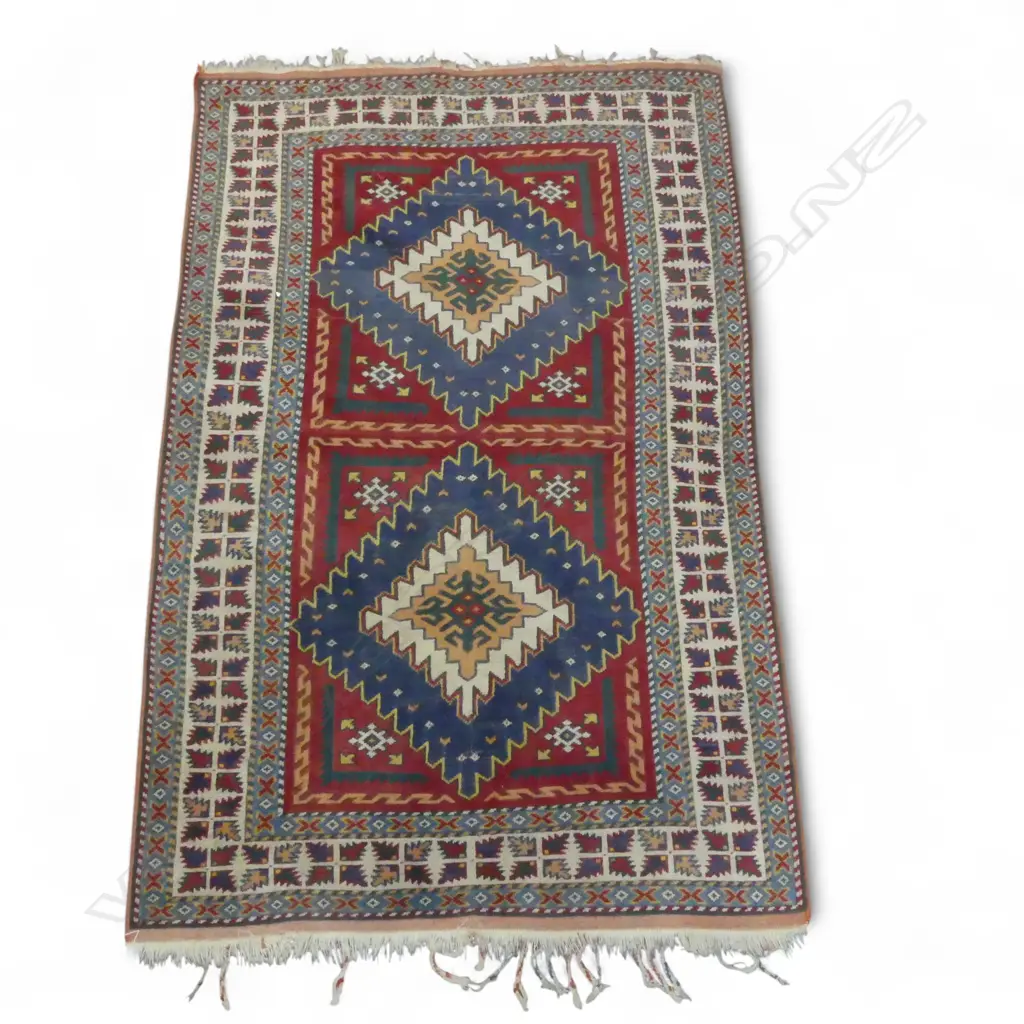SMALL TURKISH HAND KNOTTED WOOL PILE RUG 1900x1220mm Image 1++