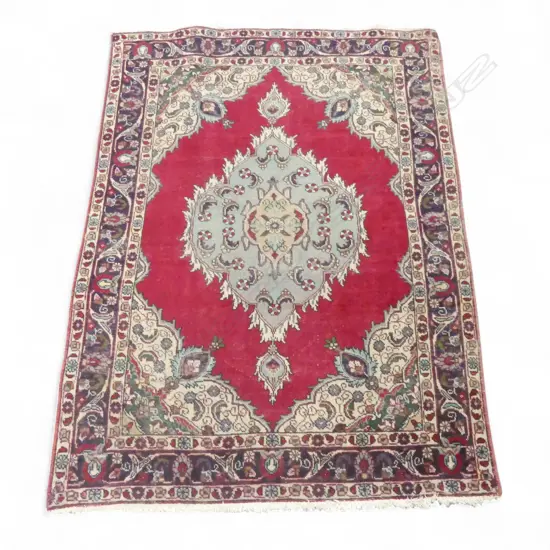 HAND KNOTTED WOOL PILE RUG 1850x1390mm