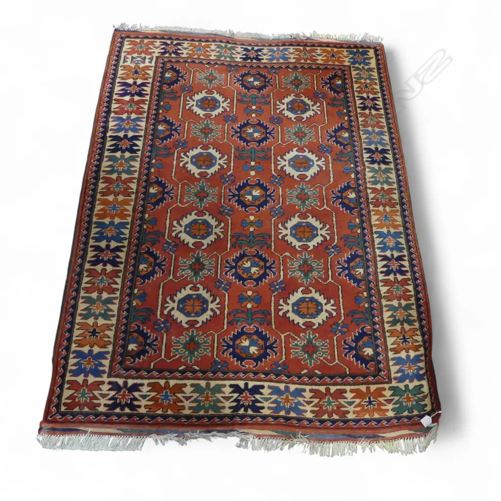 HAND KNOTTED WOOL PILE RUG 1700x1260mm Image 1++