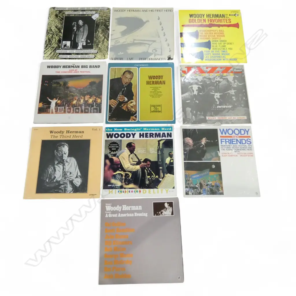 ASST. WOODY HERMAN JAZZ LPs etc  Provenance: Ex Collection Wellington Choy Image 1++