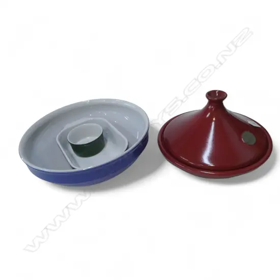 4 PCES EMILE HENRY COOK WARE INCL. BOWL 300mm dia