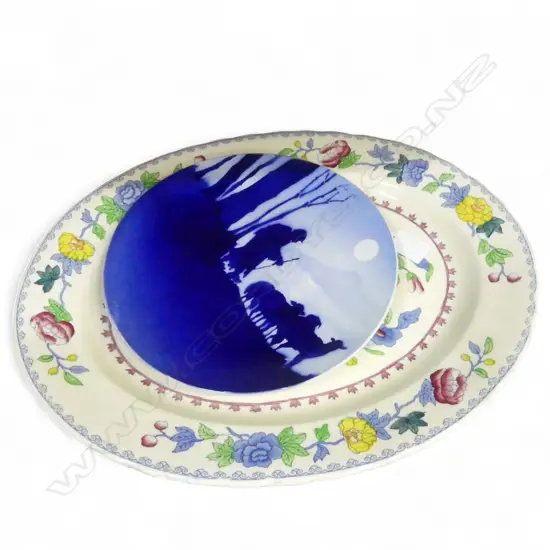 LRG MASONS ASHETTE, REGENCY PATTERN, L.390mm & B/W WALLPLATE, SILOUETTE MOONLIGHT EFFECT, Dia. 220mm