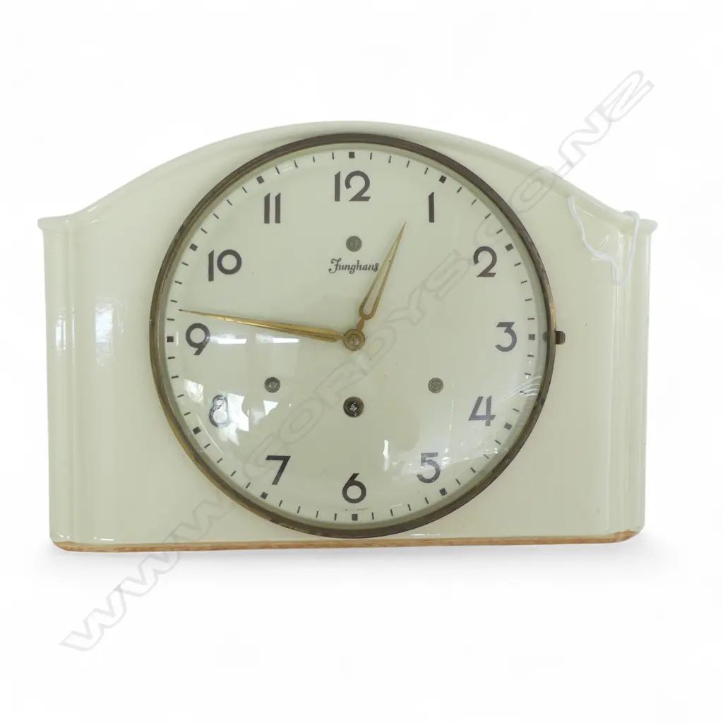MID CENTURY FUNGHAUS PORC WALL CLOCK L300MM Image 1++