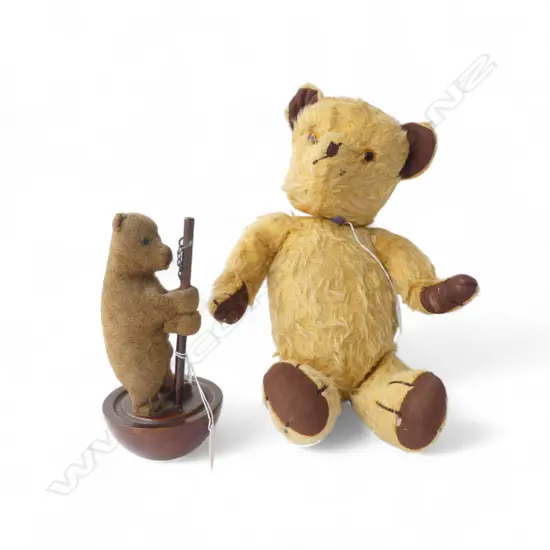 2 VINTAGE TEDDIES H.400mm