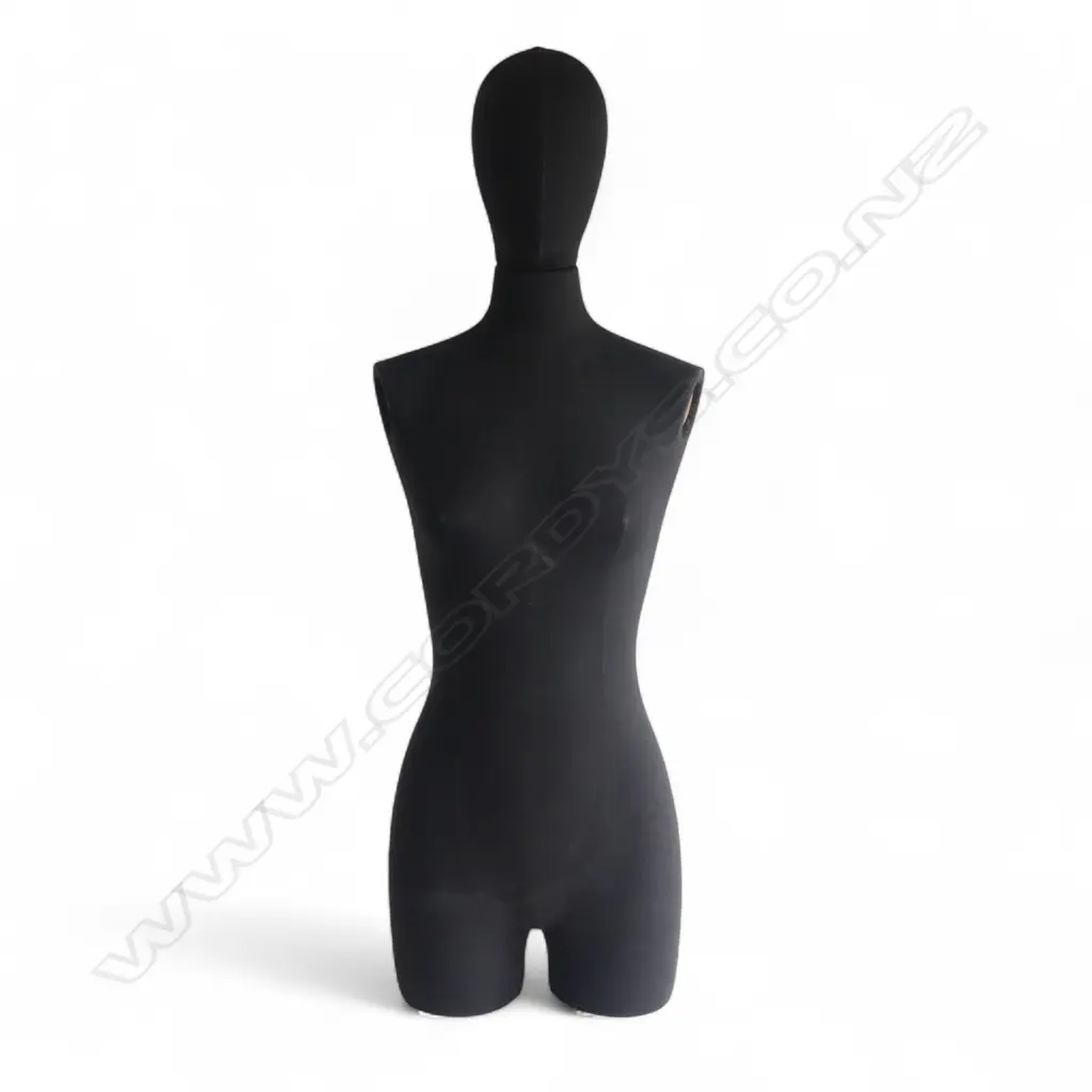 HANS BOODT BLACK LINEN MANNEQUIN BUST H.1020mm Image 1++